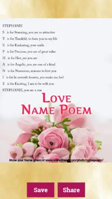 Name Meanings Poem Generator android App screenshot 10